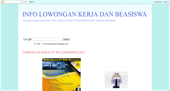 Desktop Screenshot of info-kerja-beasiswa.blogspot.com