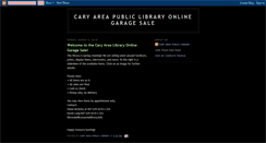 Desktop Screenshot of carylibarygaragesale.blogspot.com