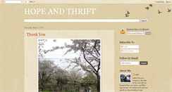 Desktop Screenshot of hopeandthrift.blogspot.com