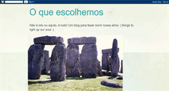 Desktop Screenshot of oqueescolhemos.blogspot.com