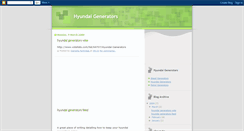 Desktop Screenshot of hyundaigenerators.blogspot.com