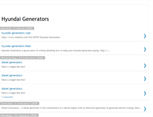 Tablet Screenshot of hyundaigenerators.blogspot.com