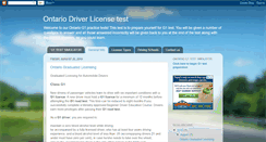 Desktop Screenshot of ontario-driver-license-test.blogspot.com