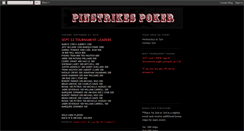 Desktop Screenshot of pinstrikespoker.blogspot.com