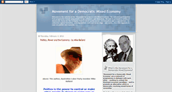 Desktop Screenshot of democraticmixedeconomy.blogspot.com