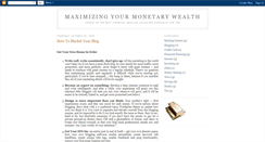 Desktop Screenshot of maximizingwealth.blogspot.com