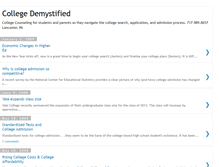 Tablet Screenshot of collegedemystified.blogspot.com