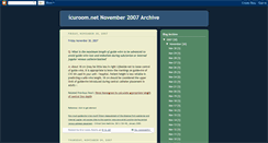 Desktop Screenshot of november-2007-icuroom.blogspot.com