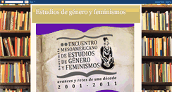 Desktop Screenshot of estudiosdegeneroyfeminismos.blogspot.com