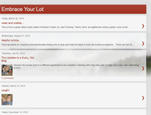 Tablet Screenshot of embraceyourlot.blogspot.com