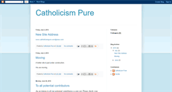 Desktop Screenshot of catholicismpure.blogspot.com