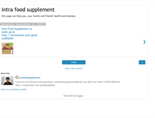 Tablet Screenshot of intrafoodsupplement.blogspot.com