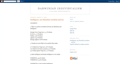 Desktop Screenshot of darwinianindividualism.blogspot.com