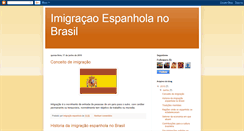 Desktop Screenshot of imigracaoespanholabrasil.blogspot.com