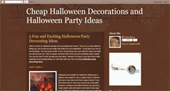 Desktop Screenshot of halloweendecorationandpartyideas.blogspot.com