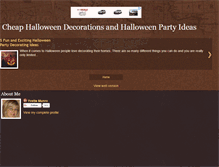 Tablet Screenshot of halloweendecorationandpartyideas.blogspot.com