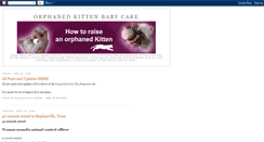 Desktop Screenshot of kittencare.blogspot.com