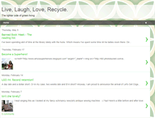 Tablet Screenshot of livelaughloverecycle.blogspot.com