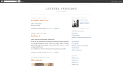 Desktop Screenshot of letteraventidue.blogspot.com