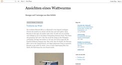 Desktop Screenshot of ansichteneineswattwurms.blogspot.com