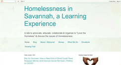 Desktop Screenshot of homelessnessinsavannah.blogspot.com