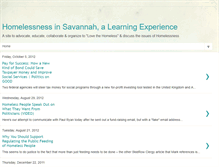 Tablet Screenshot of homelessnessinsavannah.blogspot.com