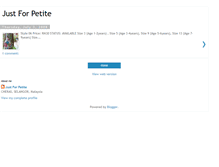 Tablet Screenshot of justforpetite.blogspot.com
