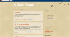 Desktop Screenshot of military-terms.blogspot.com