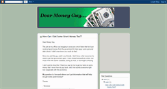 Desktop Screenshot of dearmoneyguy.blogspot.com