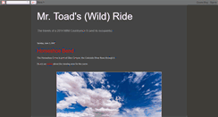 Desktop Screenshot of mrtoadsride.blogspot.com