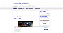 Desktop Screenshot of currentnigerianvacancy.blogspot.com