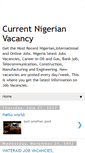 Mobile Screenshot of currentnigerianvacancy.blogspot.com