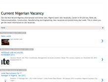 Tablet Screenshot of currentnigerianvacancy.blogspot.com