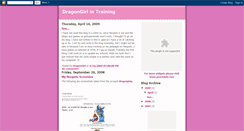 Desktop Screenshot of dragongirlintraining.blogspot.com