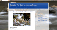 Desktop Screenshot of exploringananglicanprayerbook.blogspot.com