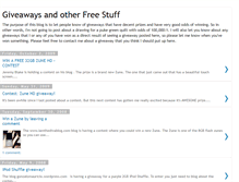 Tablet Screenshot of giveawaysandotherfreestuff.blogspot.com