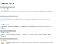 Tablet Screenshot of llorandoversos.blogspot.com