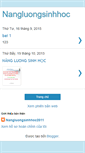Mobile Screenshot of nangluongsinhhoc2011.blogspot.com