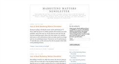 Desktop Screenshot of marketingmattersnews.blogspot.com