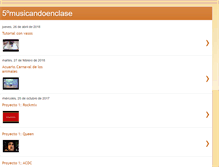 Tablet Screenshot of musicandoenclase5.blogspot.com