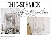 Tablet Screenshot of chic-schnack.blogspot.com
