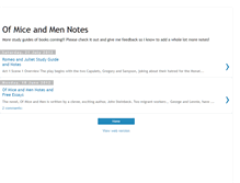 Tablet Screenshot of ofmiceandmennotes.blogspot.com