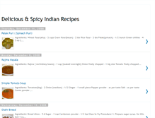 Tablet Screenshot of deliciousspicyindianrecipes.blogspot.com