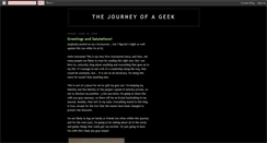 Desktop Screenshot of journeyofageek.blogspot.com
