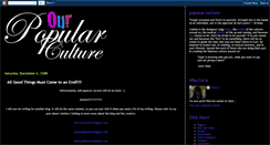 Desktop Screenshot of our-popular-culture.blogspot.com