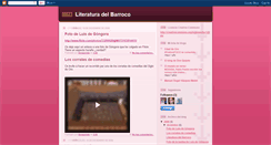 Desktop Screenshot of literaturadelbarroco.blogspot.com