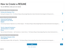 Tablet Screenshot of howtocreatearesume.blogspot.com