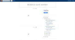 Desktop Screenshot of middle-east-books.blogspot.com