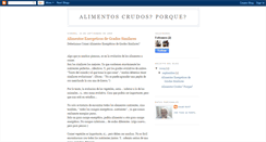 Desktop Screenshot of alimentoscrudos.blogspot.com