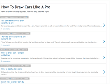 Tablet Screenshot of howtodrawcarslikeapro.blogspot.com